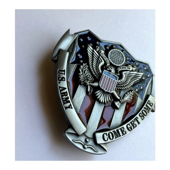 United States Army Come Get Some Shield Belt Buckle - Picture 6 of 10
